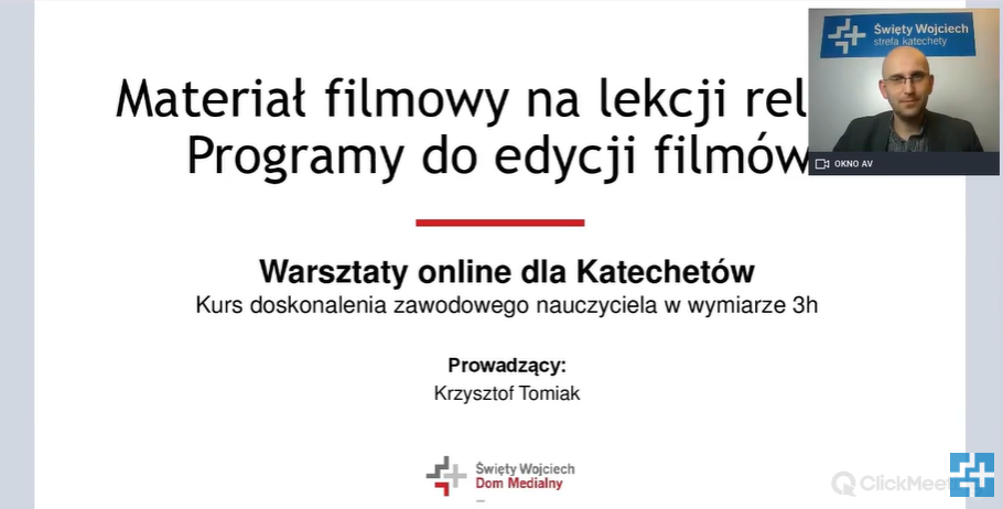 Materiał filmowy na lekcji religii. Programy do edycji filmów